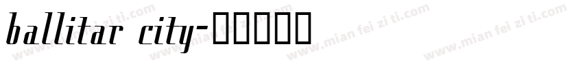 ballitar city字体转换